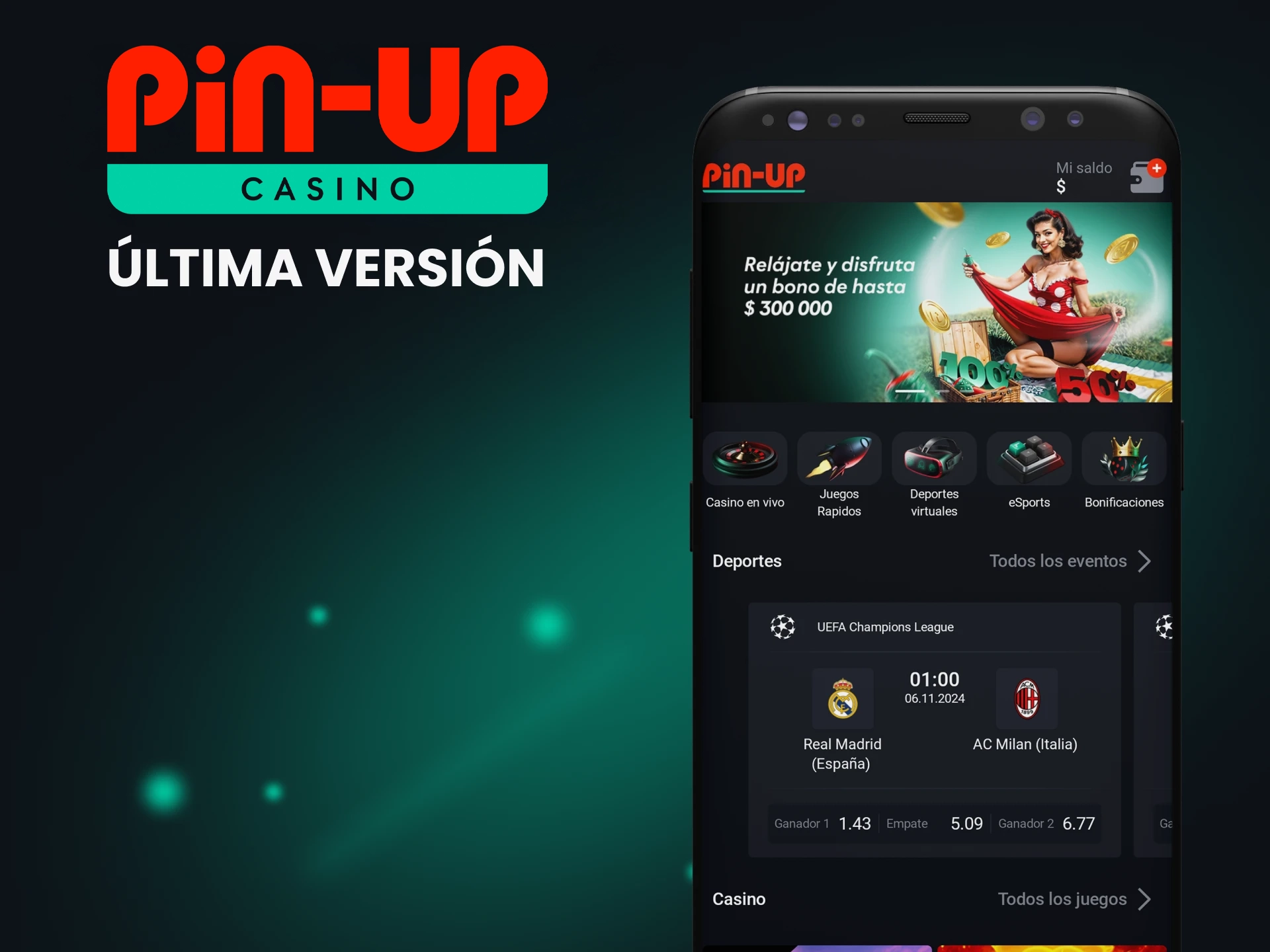 Actualiza la aplicación Pin Up para estar al día de las últimas noticias del casino y de las nuevas promociones.