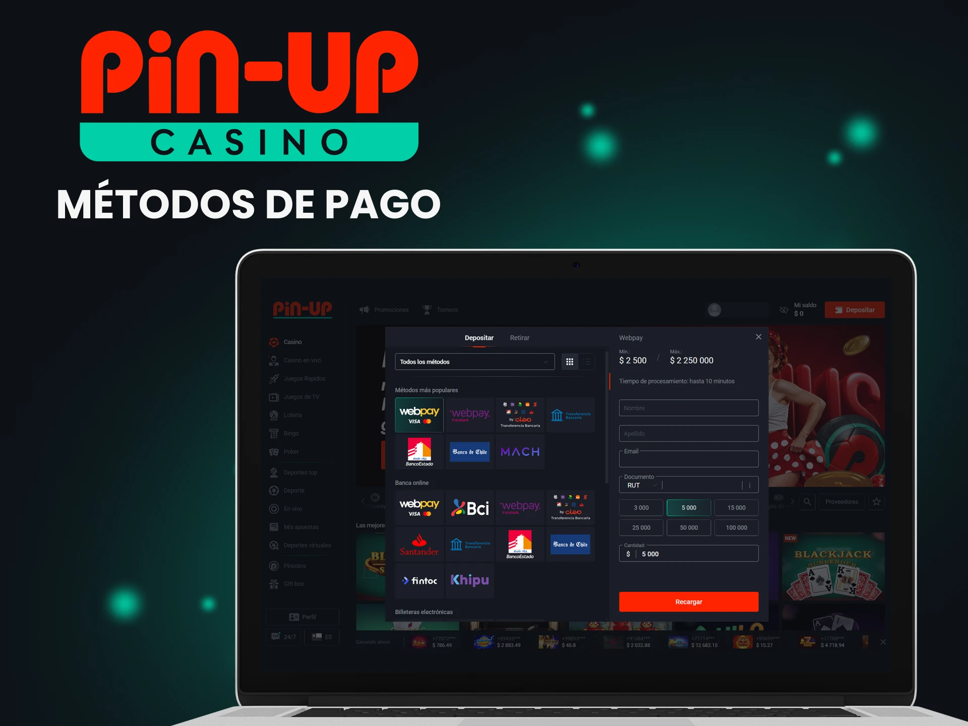 Elige un método de pago para jugar Aviator en Pin Up.