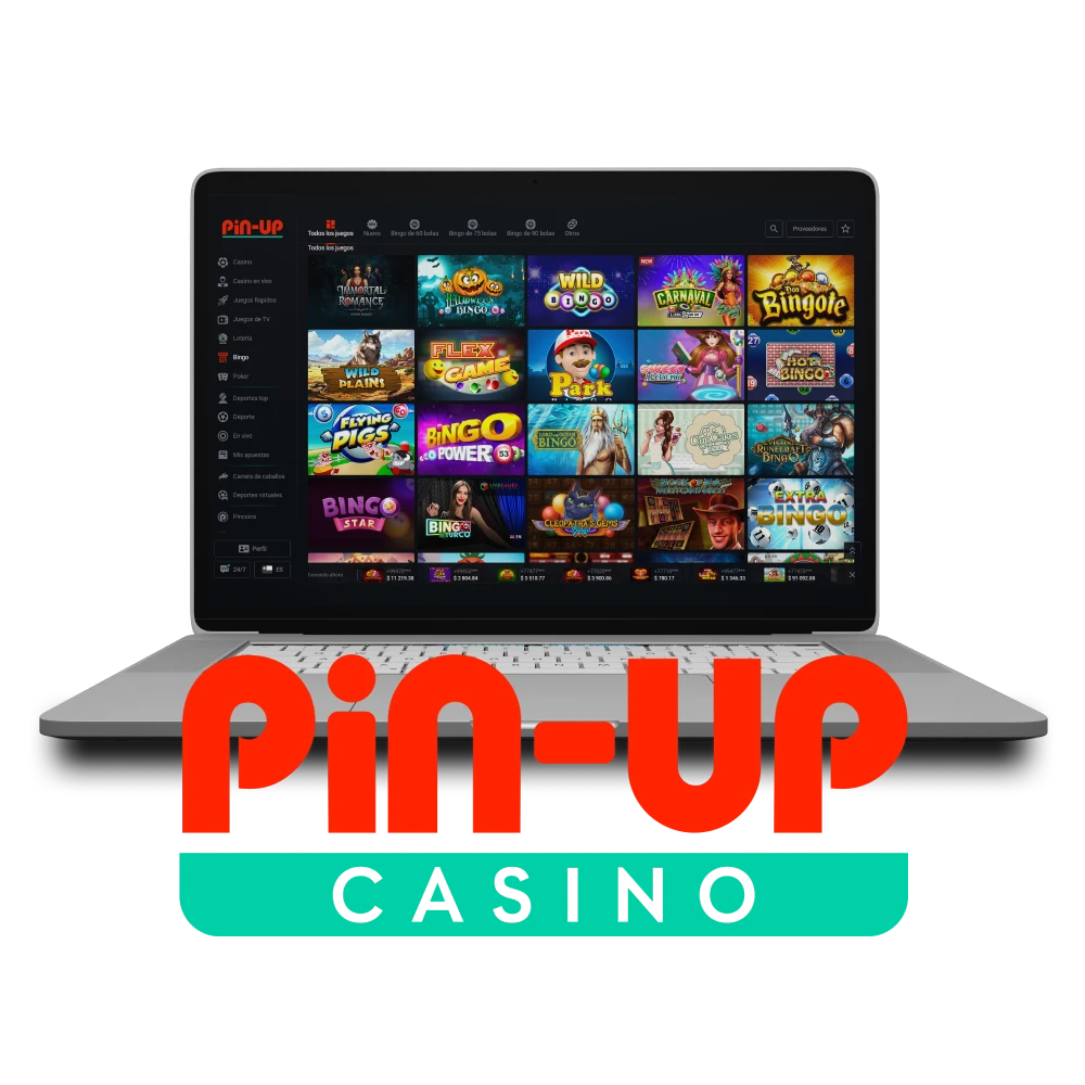 Para juegos en Pin Up, elige bingo.