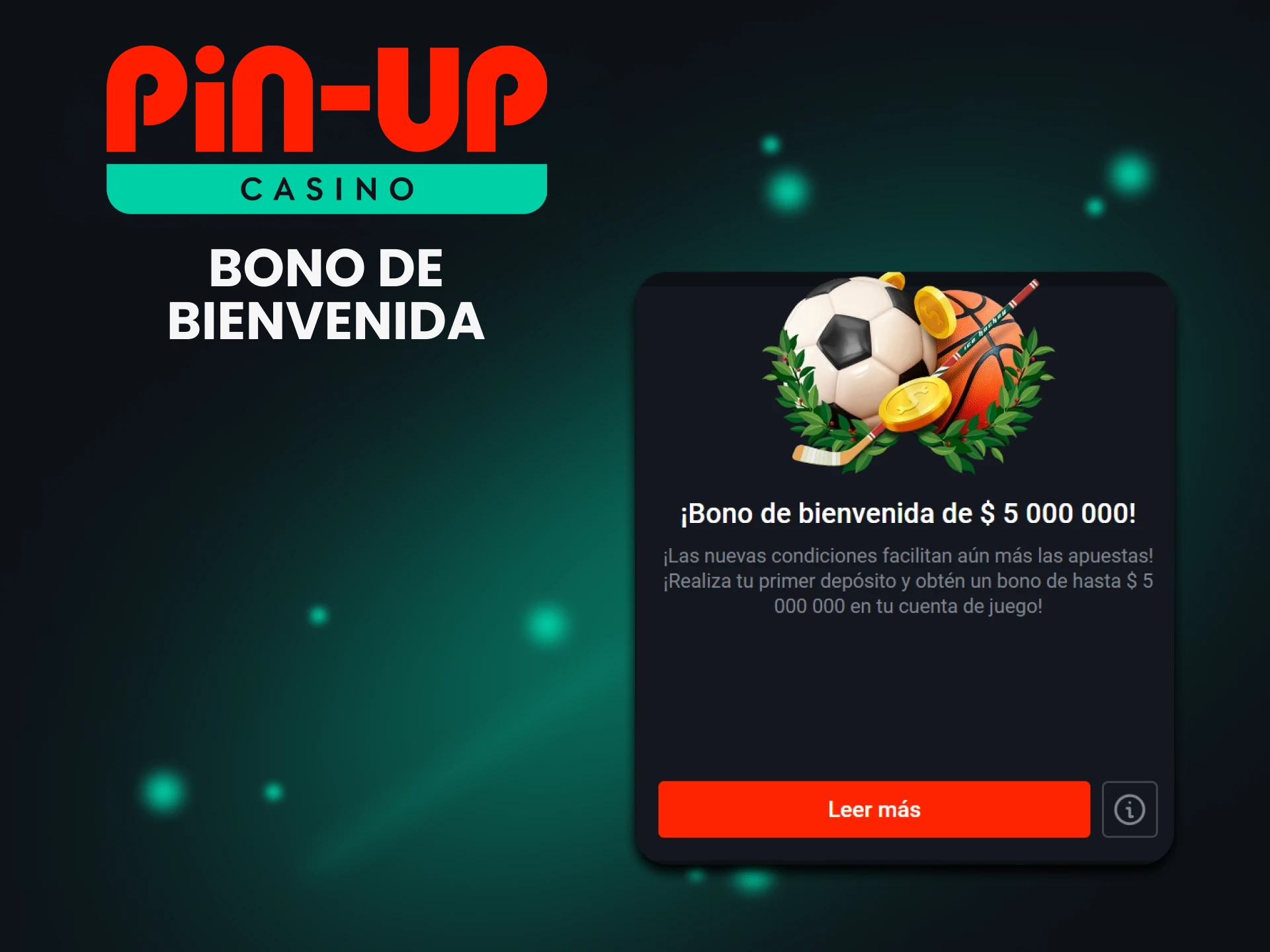 No olvides el bono de bienvenida de Pin Up, que aumentará tu saldo significativamente.