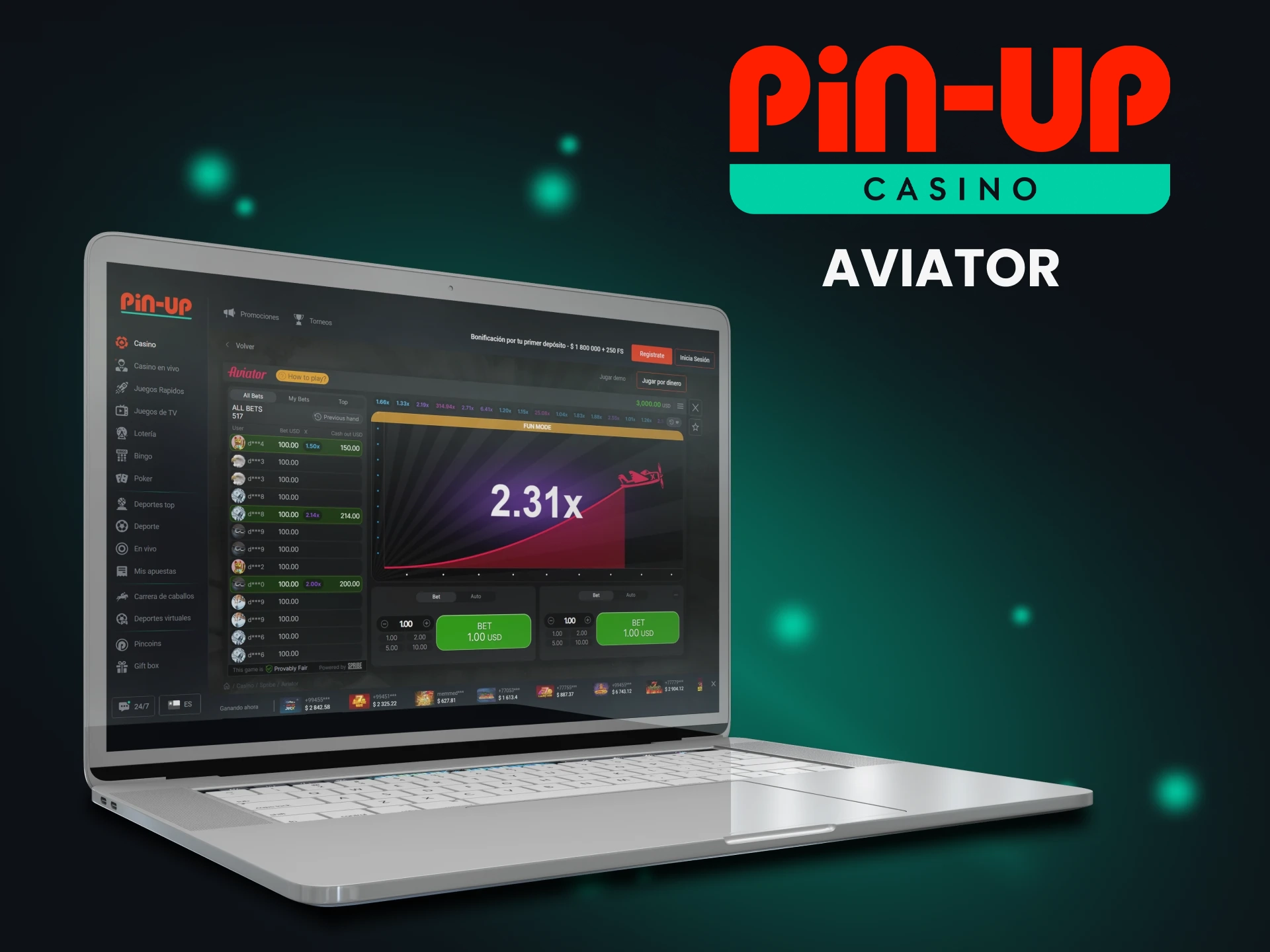 Prueba el popular juego Aviator de Pin Up y gana a lo grande.