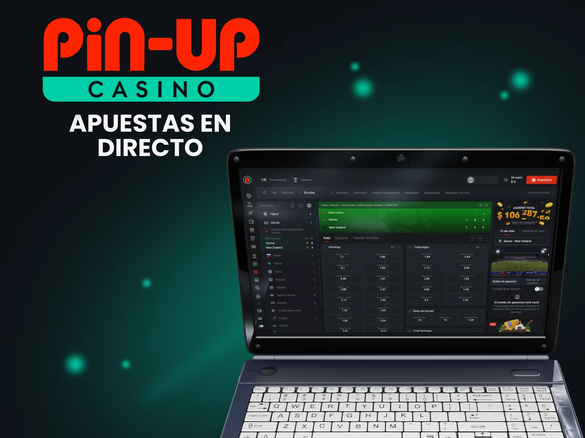 Elija eventos en vivo para apostar en Pin Up.