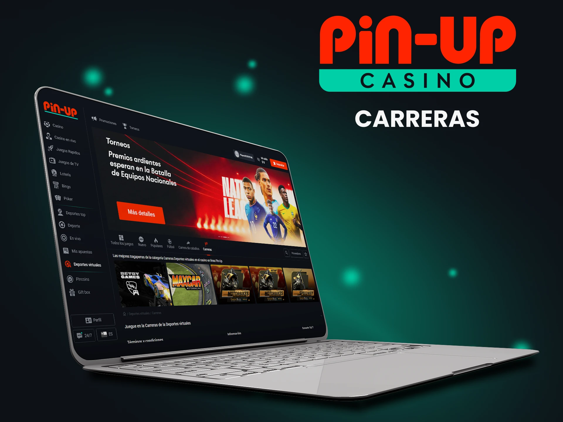 Elige carreras virtual para apostar en Pin Up.