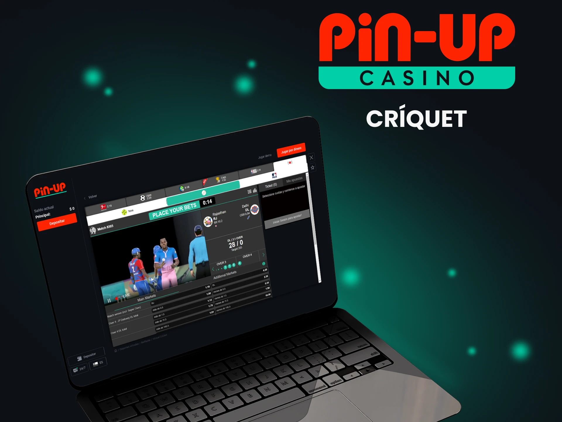 Elige cricket virtual para apostar en Pin Up.