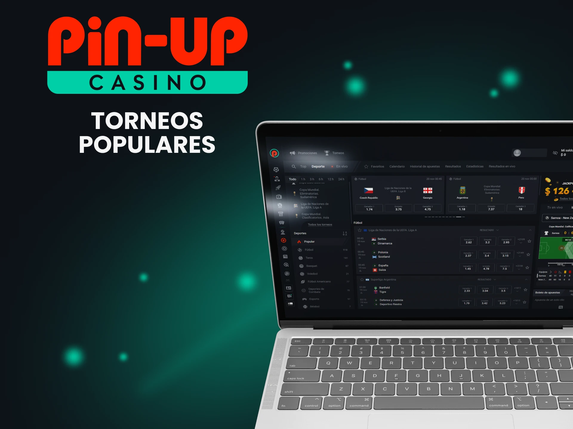 Elige uno de los muchos eventos de apuestas de fútbol de Pin Up.