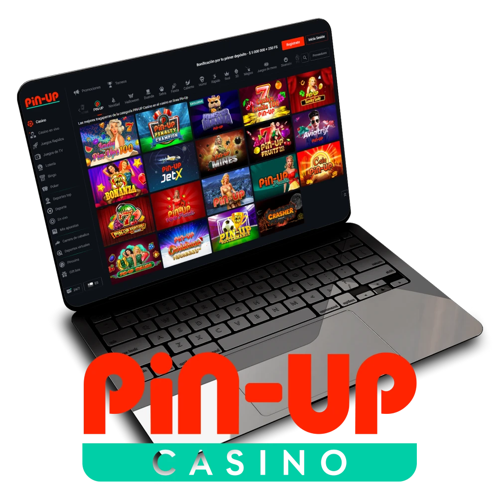 Elige juegos en la sección de casino de Pin Up.