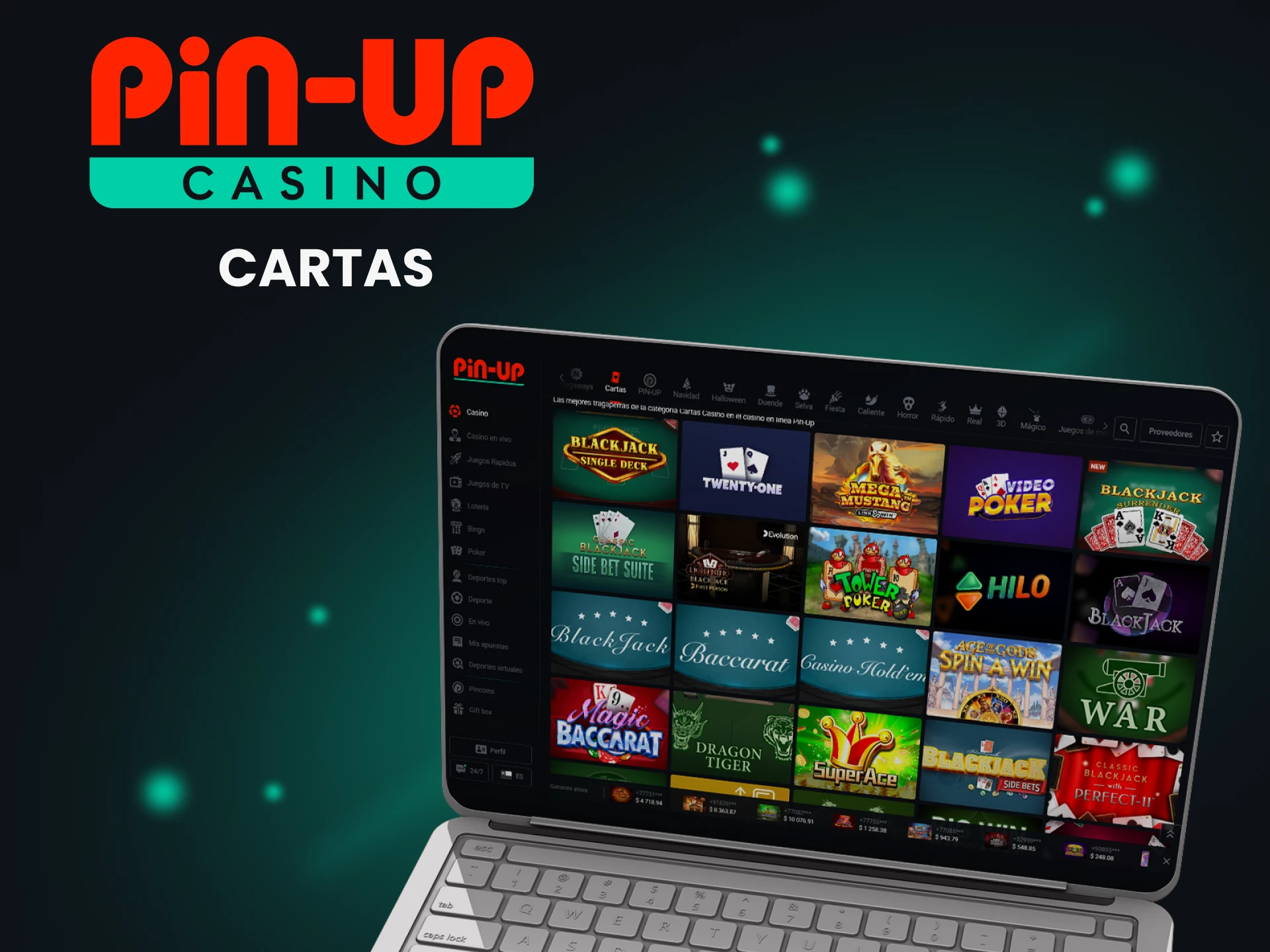 Puedes jugar a las cartas en Pin Up.