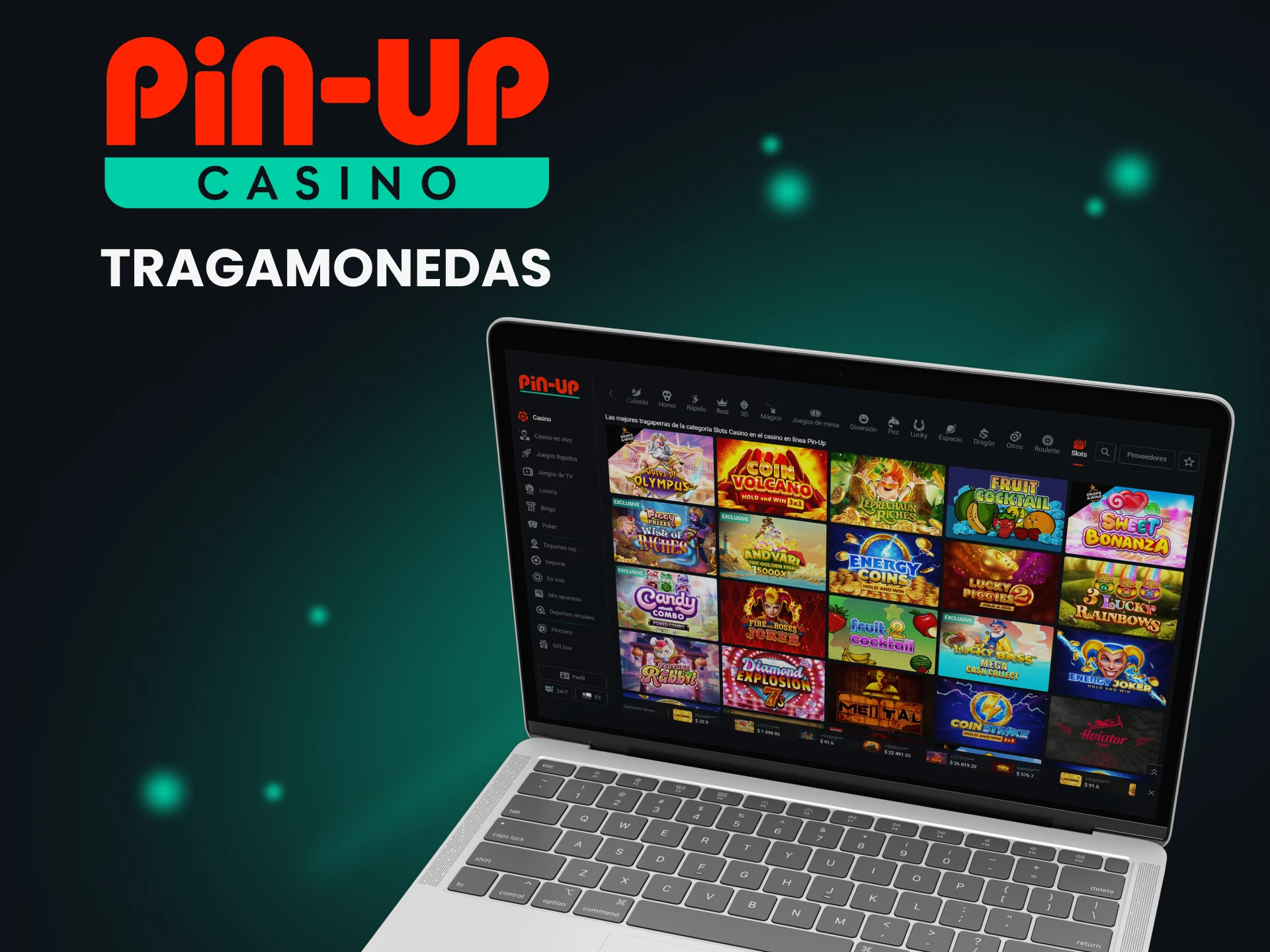 Juega a las tragamonedas de Pin Up.