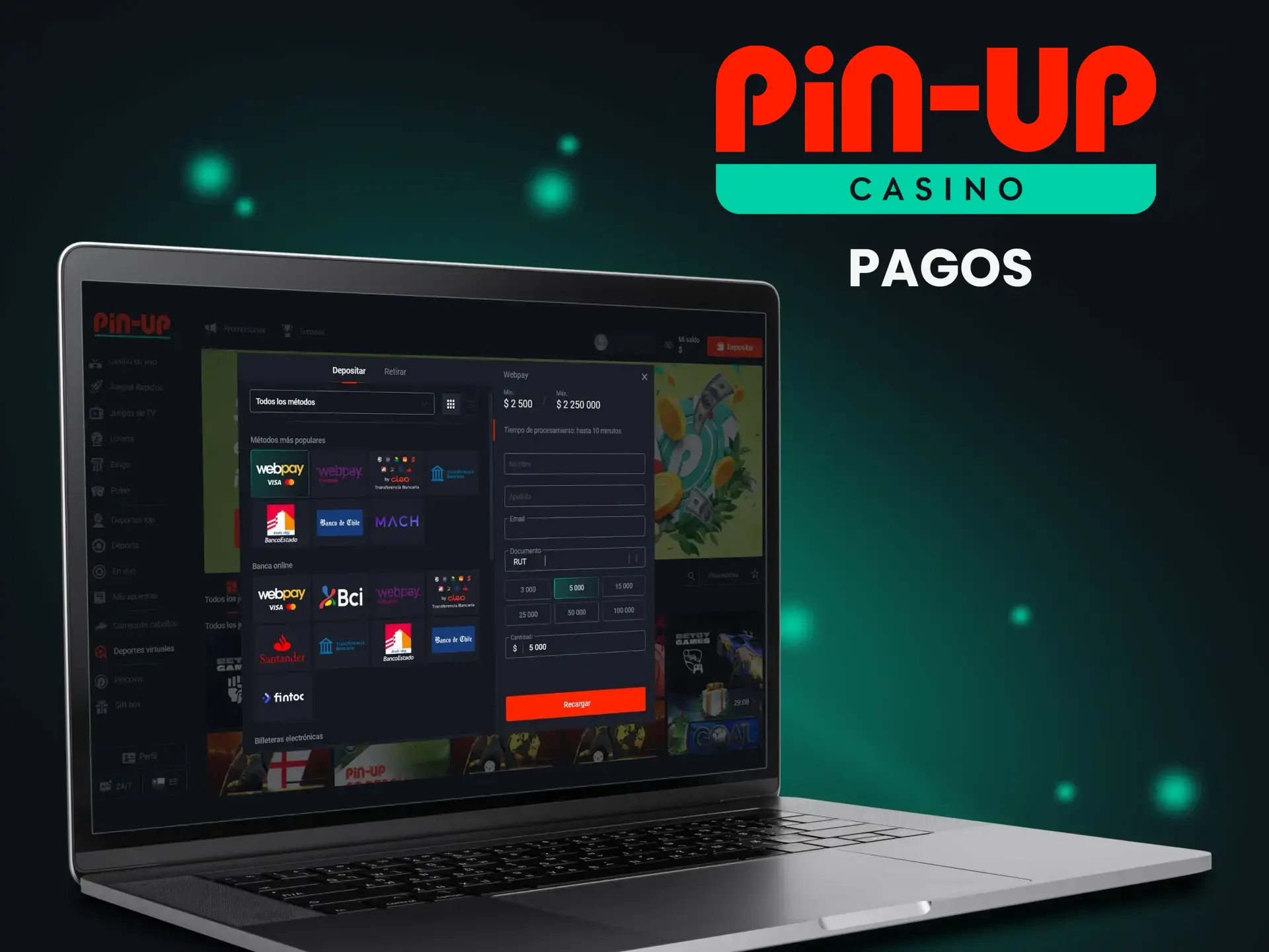 Utilice los métodos de depósito y retirada favorables y convenientes para usted de Pin Up Casino.