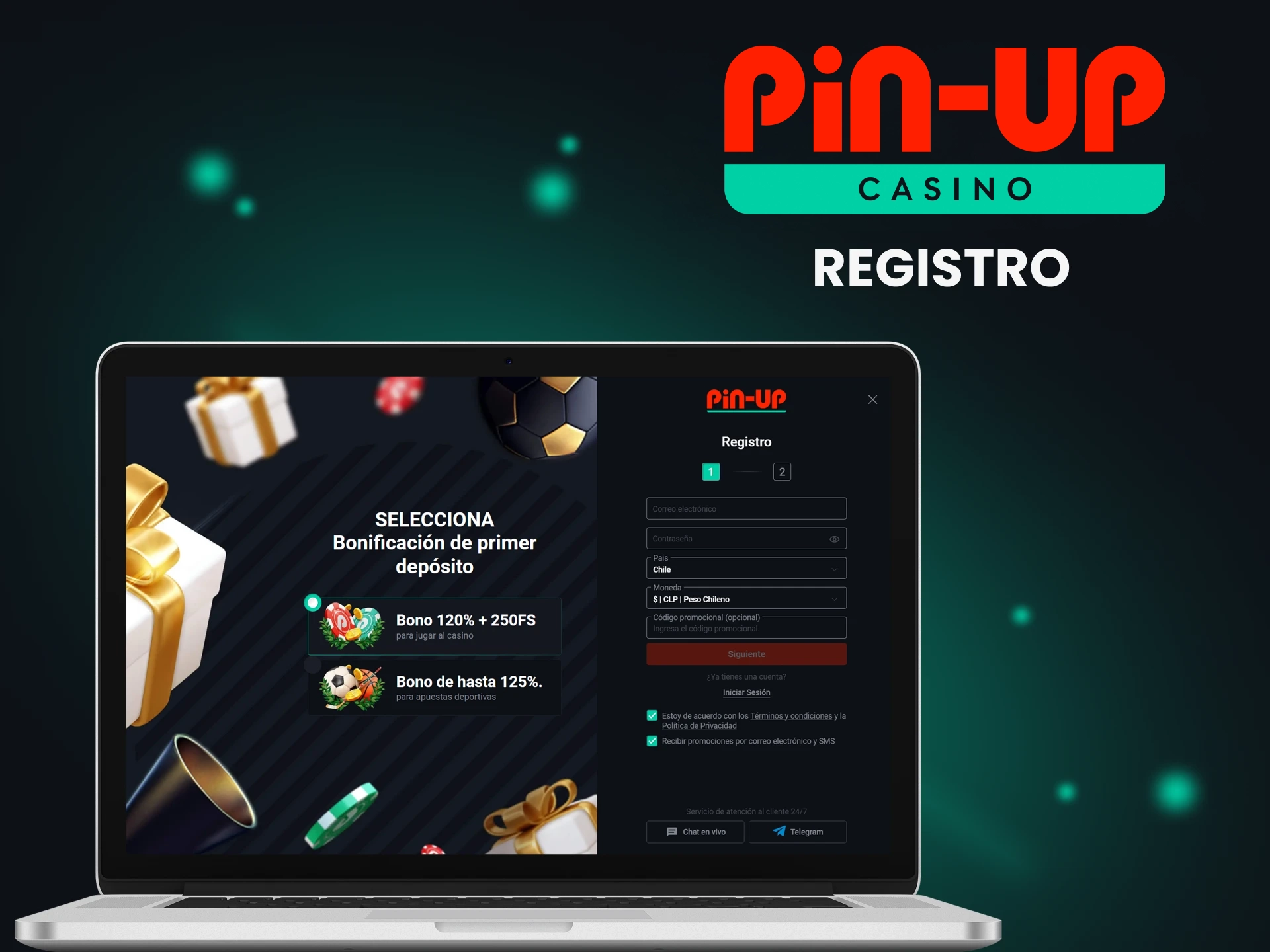 Completa un sencillo registro en Pin Up para sumergirte en el mundo del juego y las apuestas deportivas.