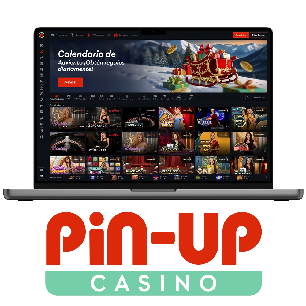 Vive el ambiente de un casino en vivo con Pin Up.