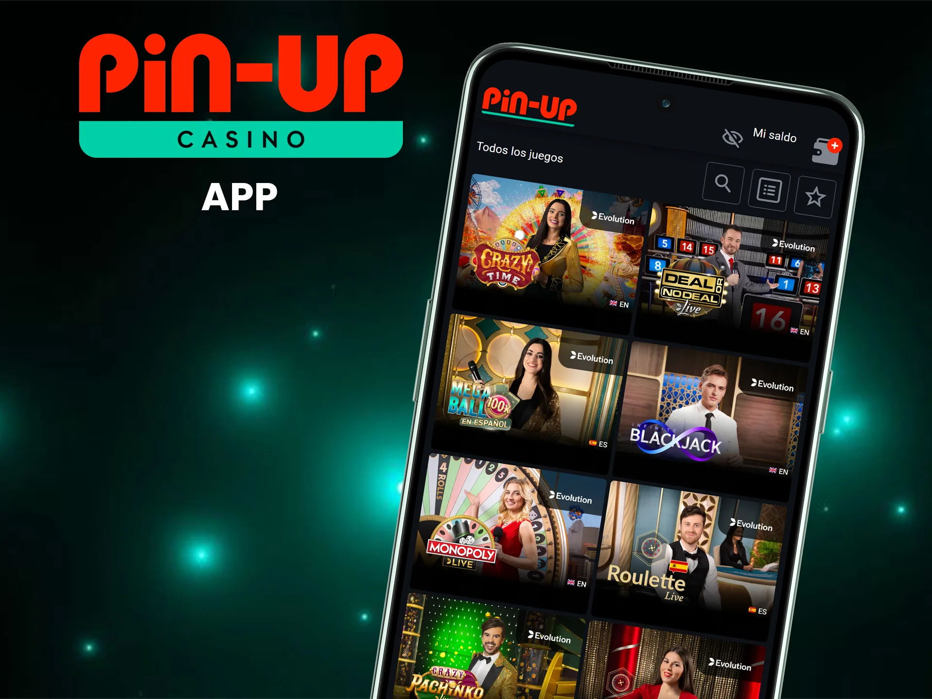 Puedes disfrutar de juegos con crupier en vivo a través de la app Pin-Up.