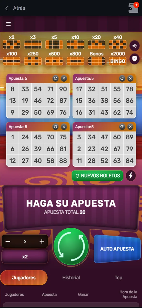 Elige un juego de bingo en Pin-Up y empieza a ganar.