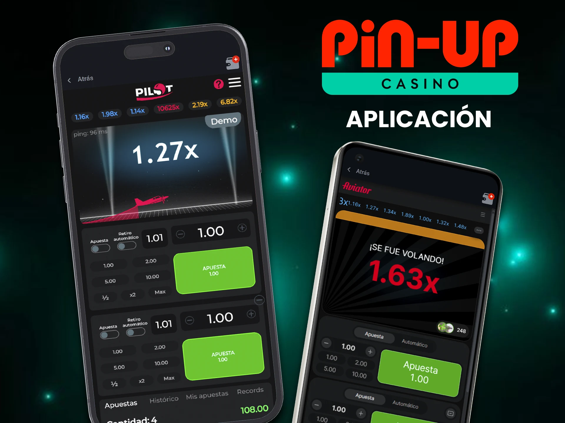 Descarga la aplicación móvil Pin-Up para juegos Crash.