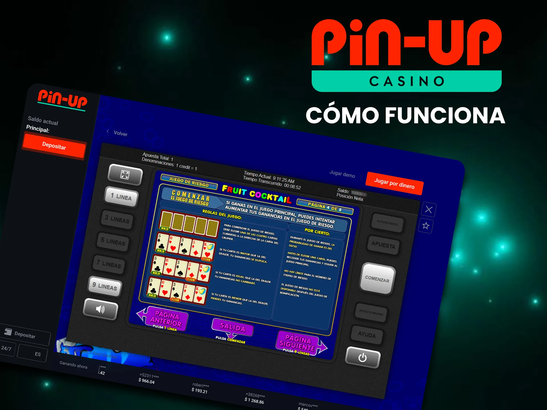 Cómo funciona el juego Fruit Cocktail en Pin-Up.
