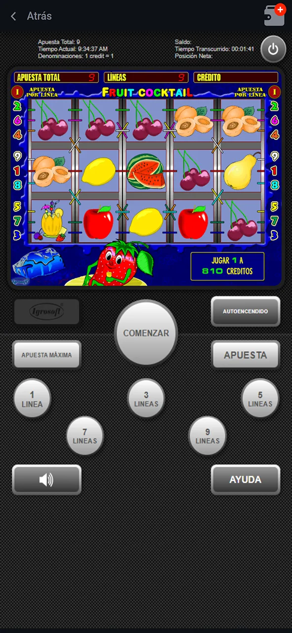 Descubre el mundo del juego Fruit Cocktail en Pin-Up.