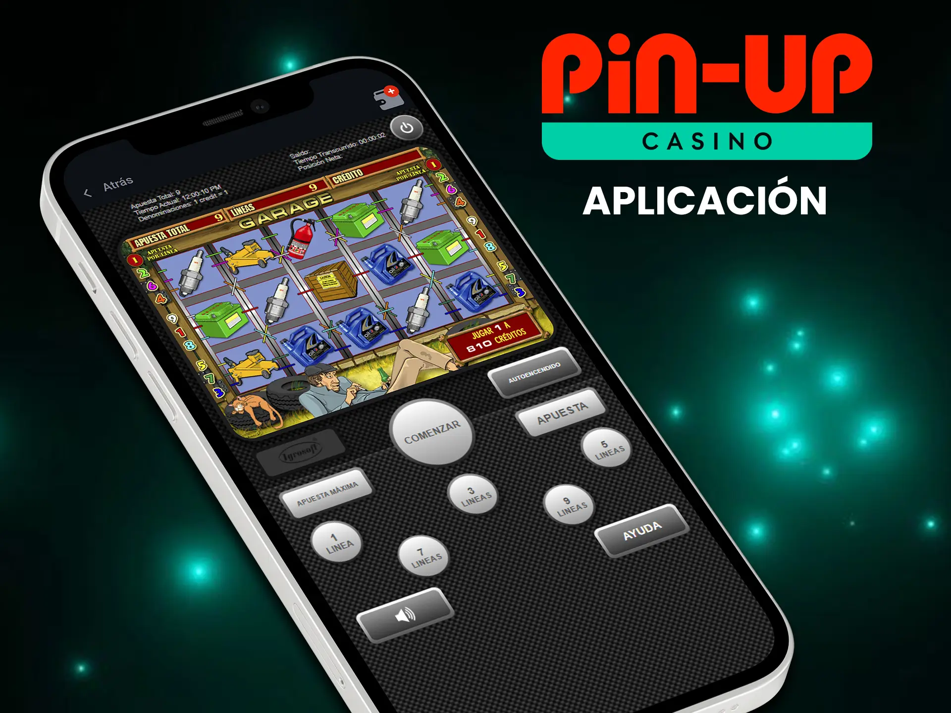 En la aplicación Pin-Up, jugar a Garage es aún más cómodo.