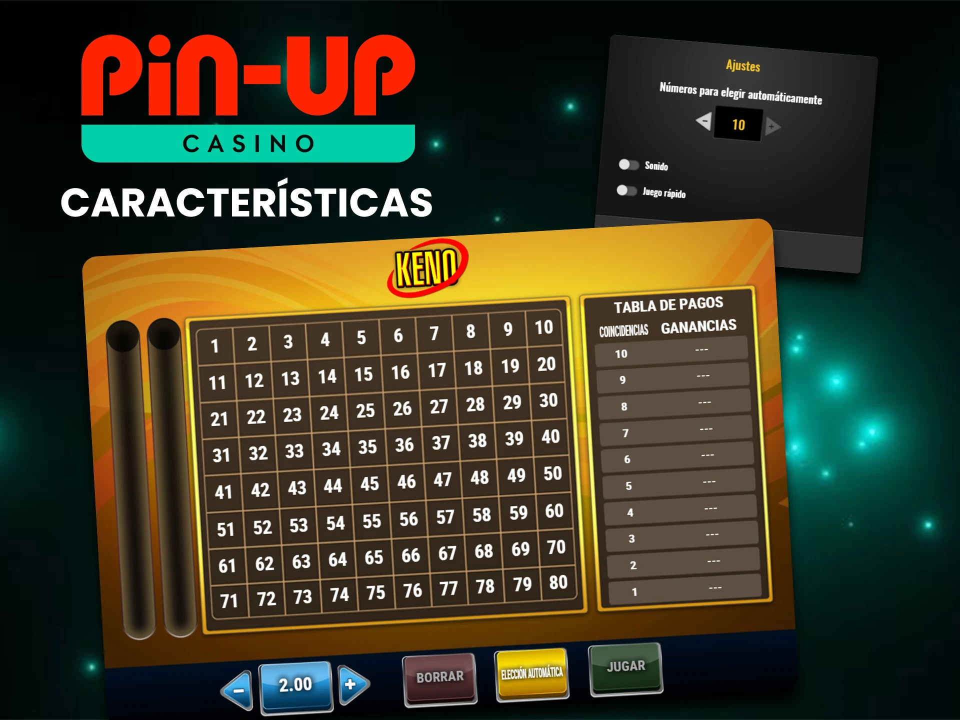 Qué es el juego Keno en Pin-Up.