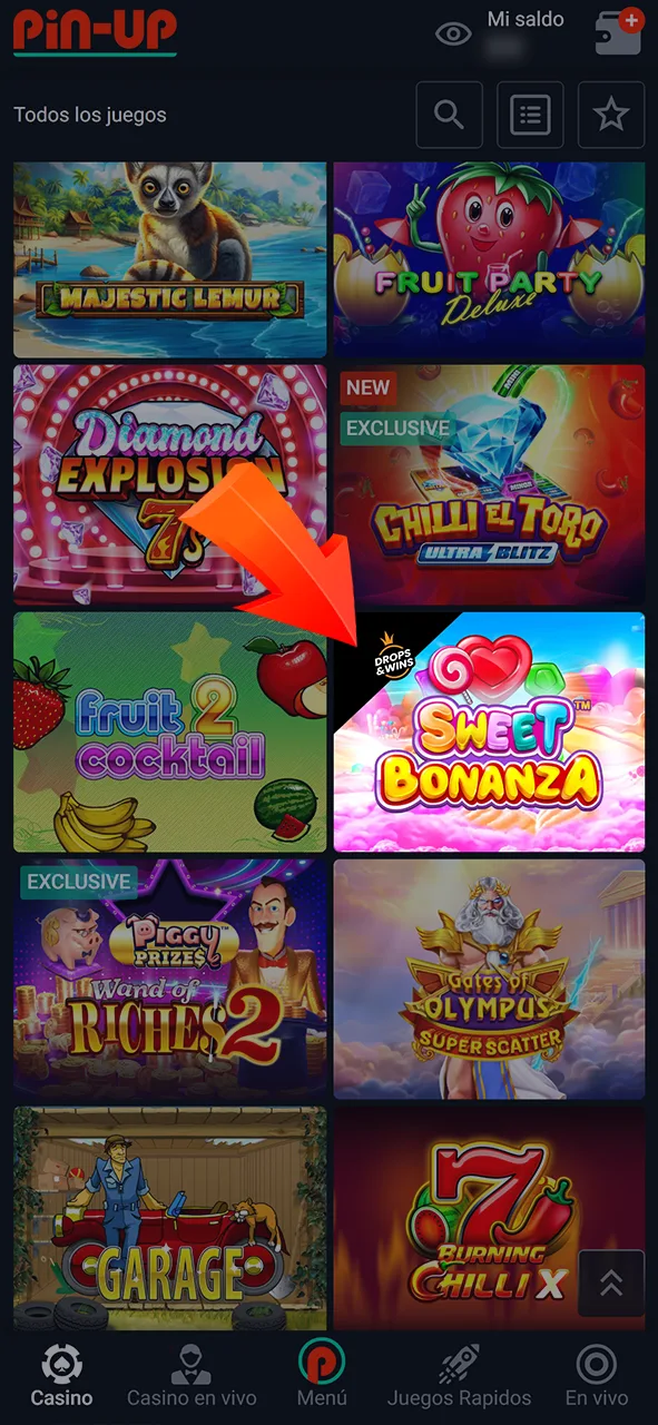 El juego Sweet Bonanza se puede encontrar en la sección de casino de Pin-Up.