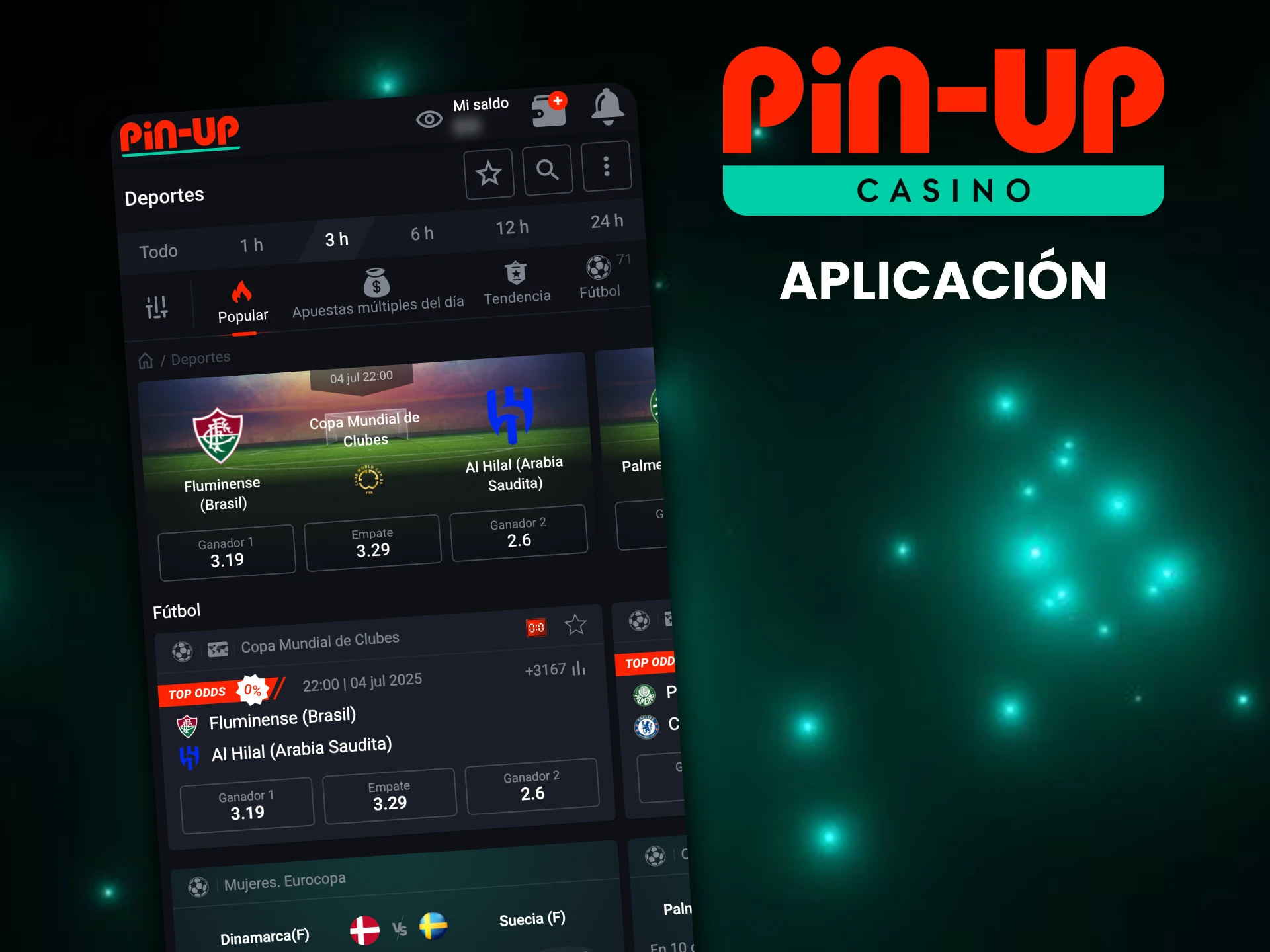 Descarga la app Pin-Up para apostar en carreras de caballos.