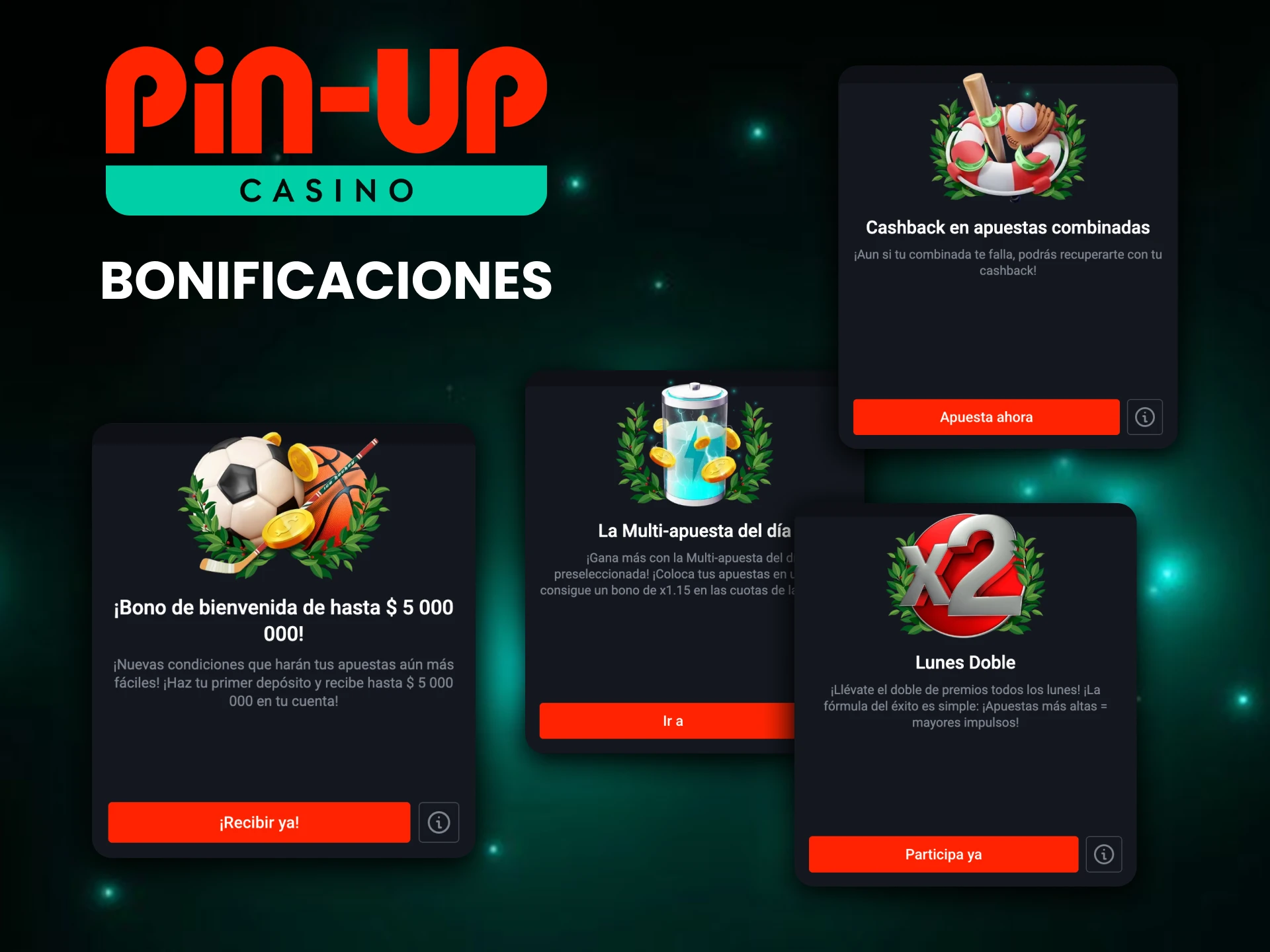Utiliza bonos Pin-Up para las carreras de caballos.