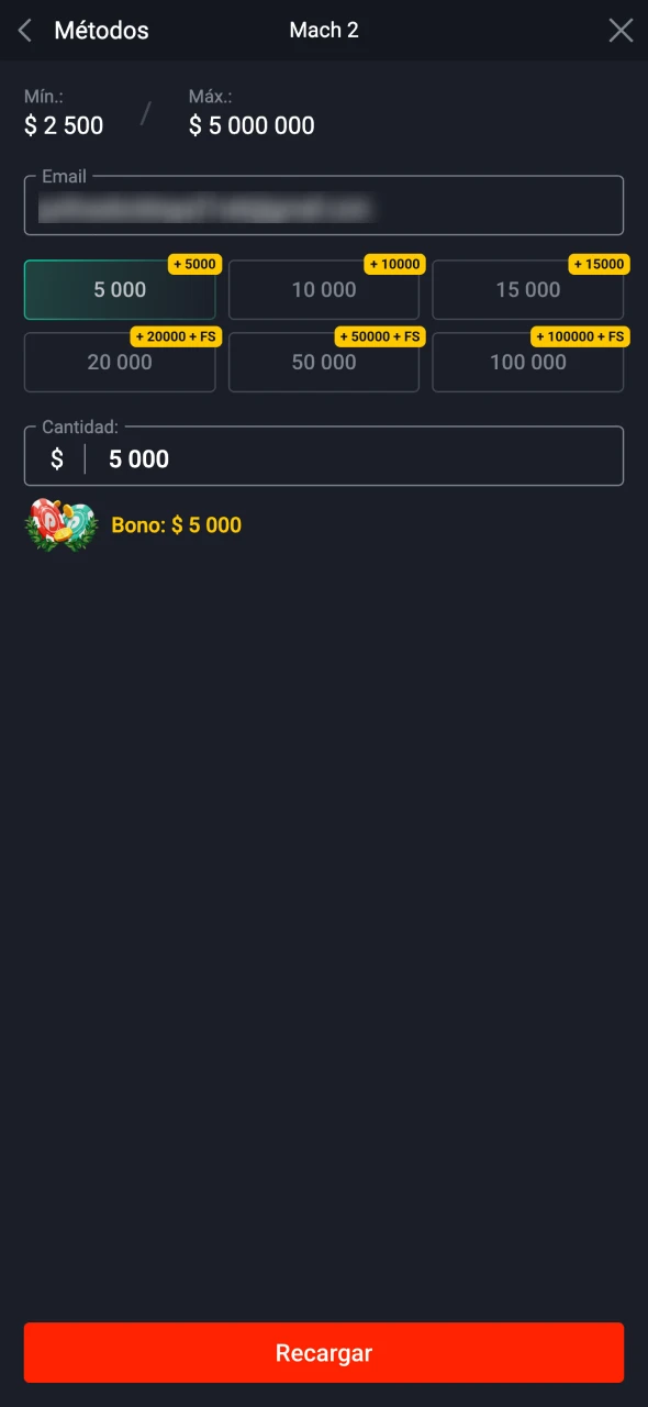 Realice su primer depósito utilizando el pago Pin-Up elegido.