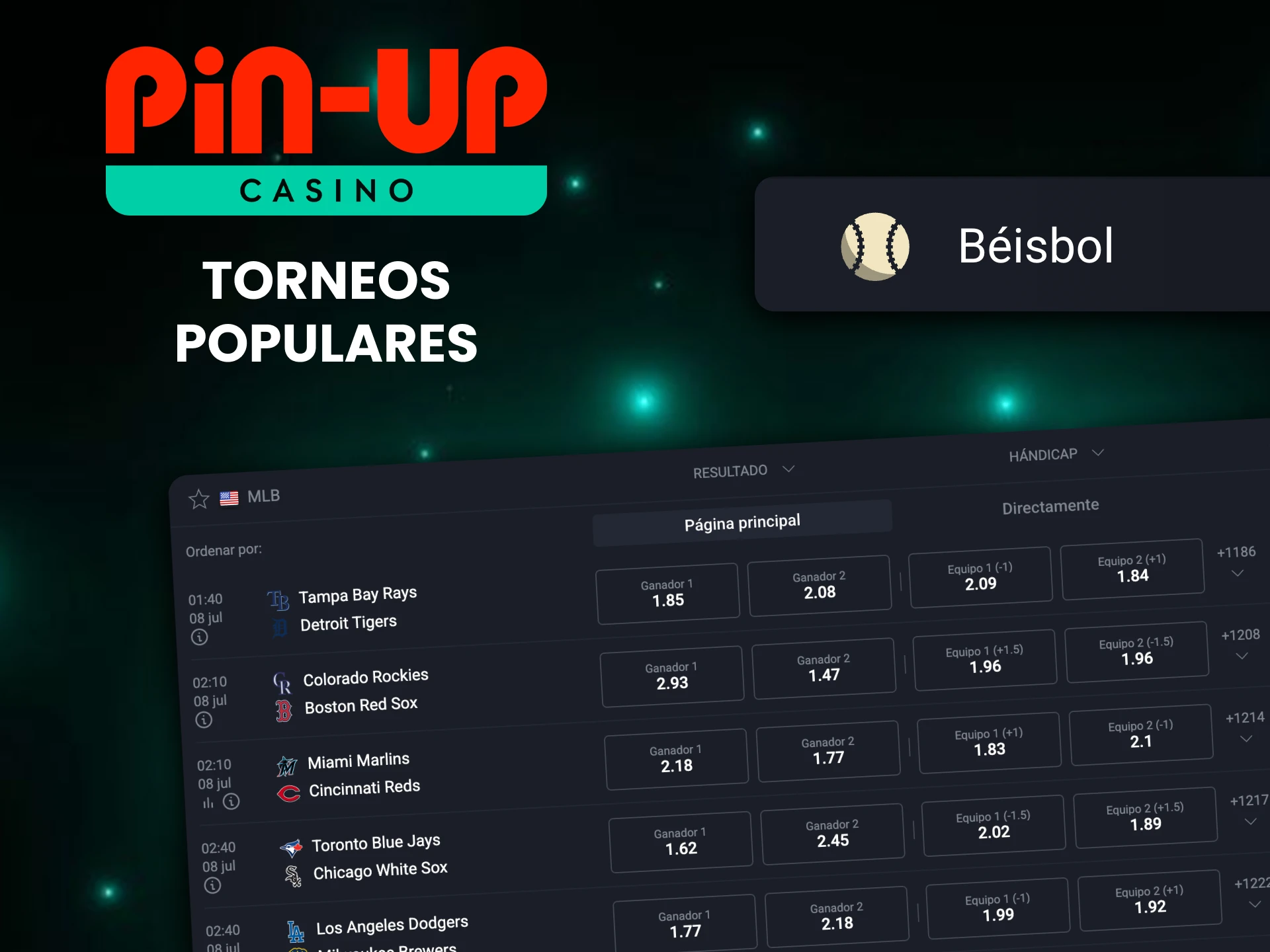 Pin-Up ofrece los torneos de béisbol más importantes.