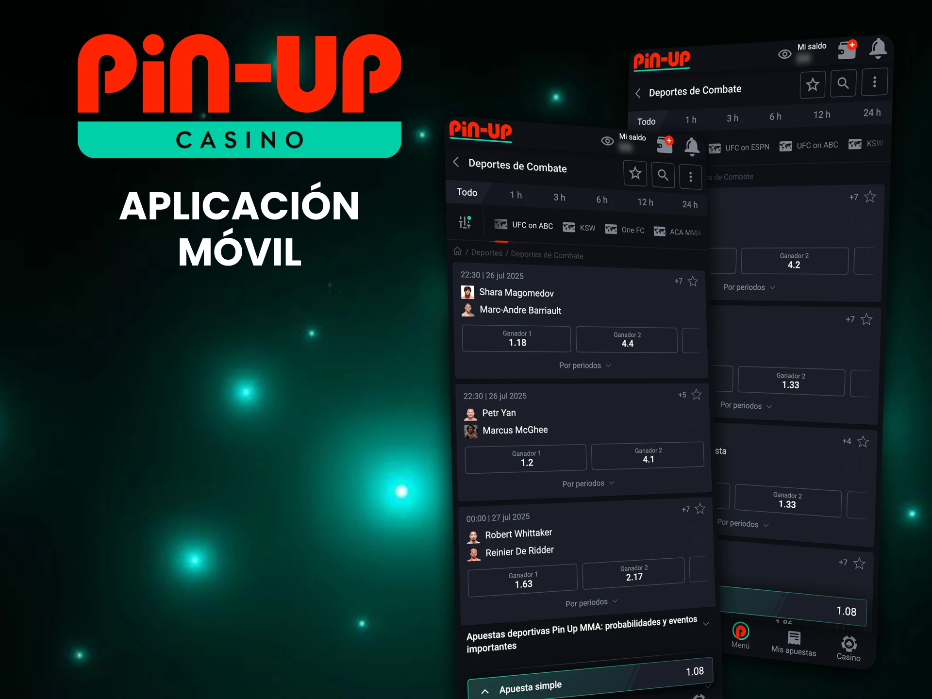 Puedes apostar fácilmente en deportes de combate con la aplicación Pin-Up.
