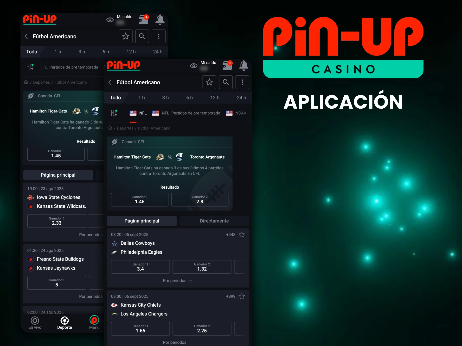 Apostar en fútbol americano es accesible gracias a la app Pin-Up.