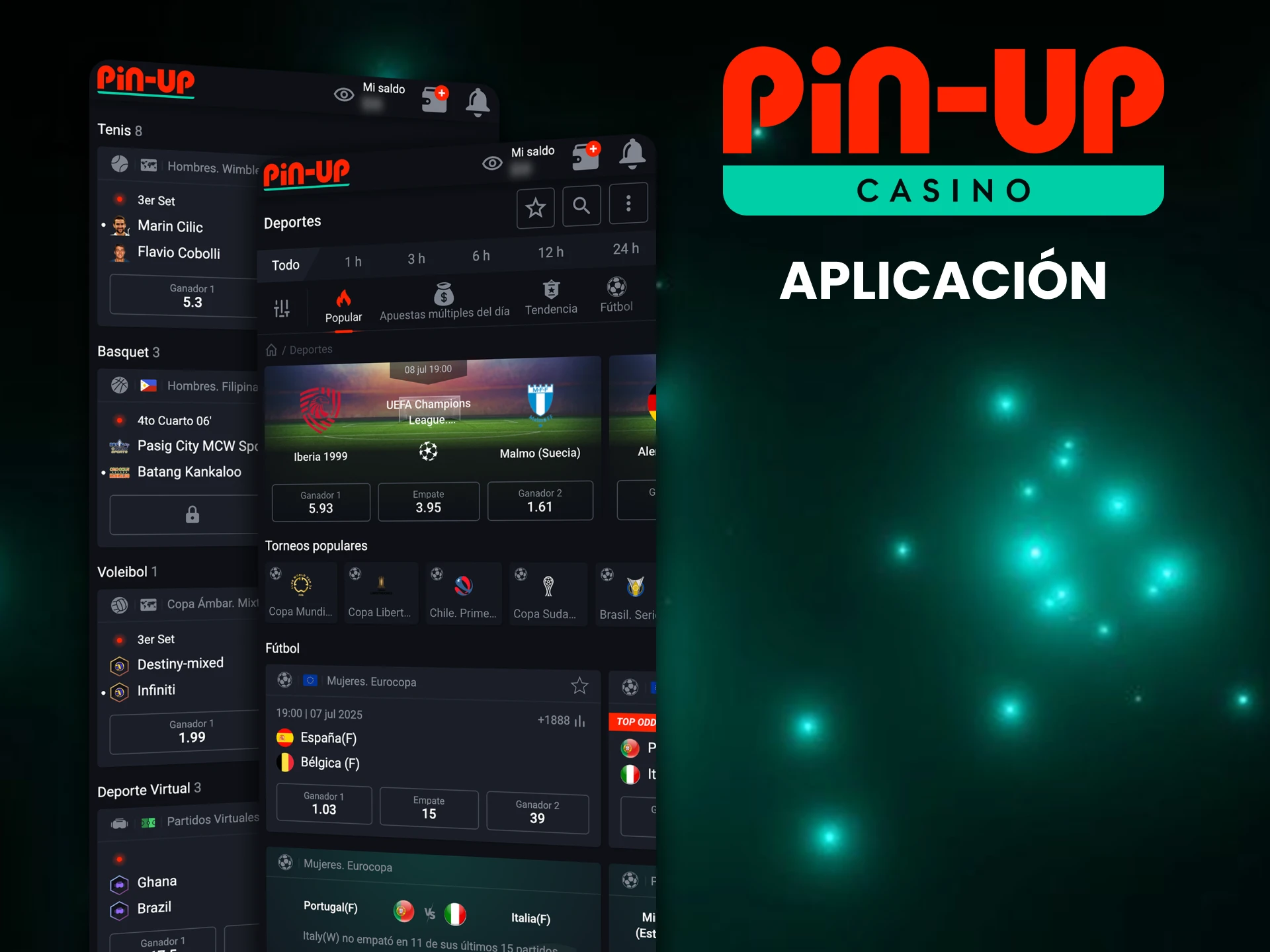 Descarga la aplicación Pin-Up y realiza apuestas deportivas rápidamente.