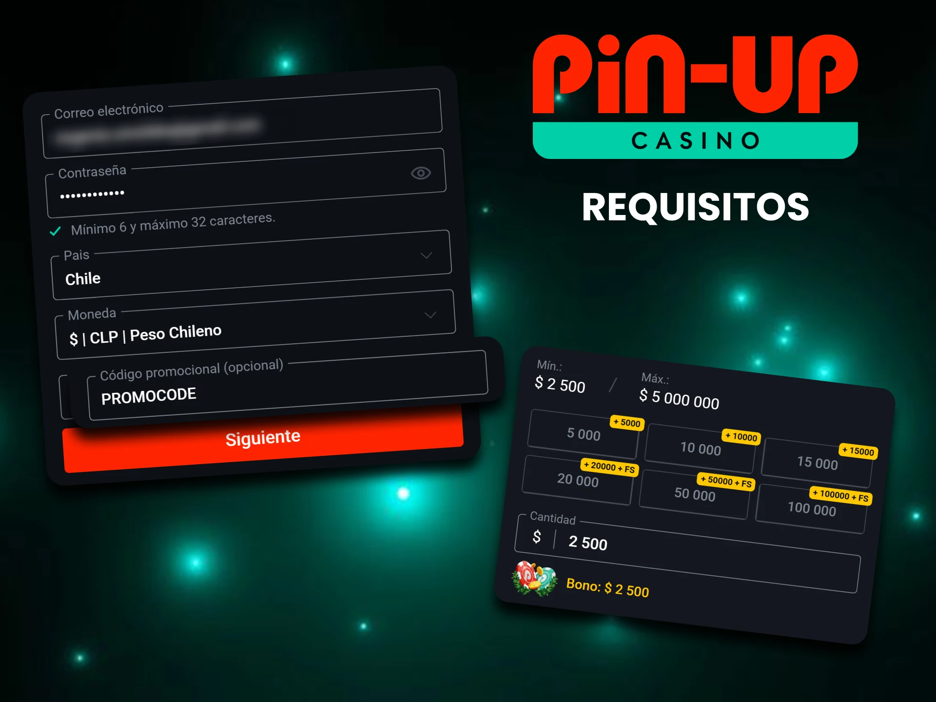 Consulte las normas de uso del código promocional Pin-Up.