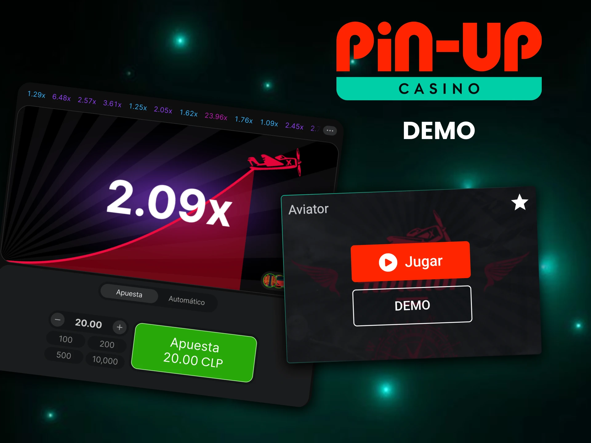 Entrena en la versión demo del juego Aviator on Pin Up.