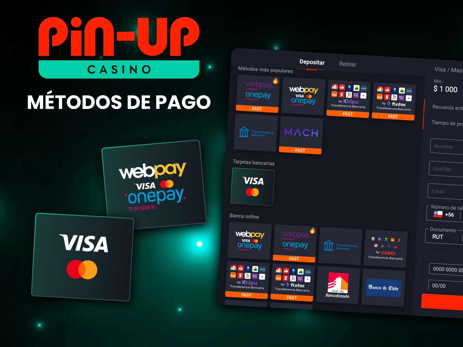 Elige un método de pago para jugar Aviator en Pin Up.