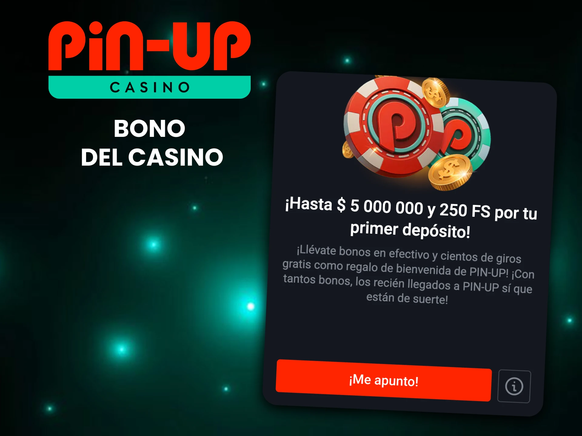 Puedes recibir giros gratis en tu primer depósito en Pin-Up.