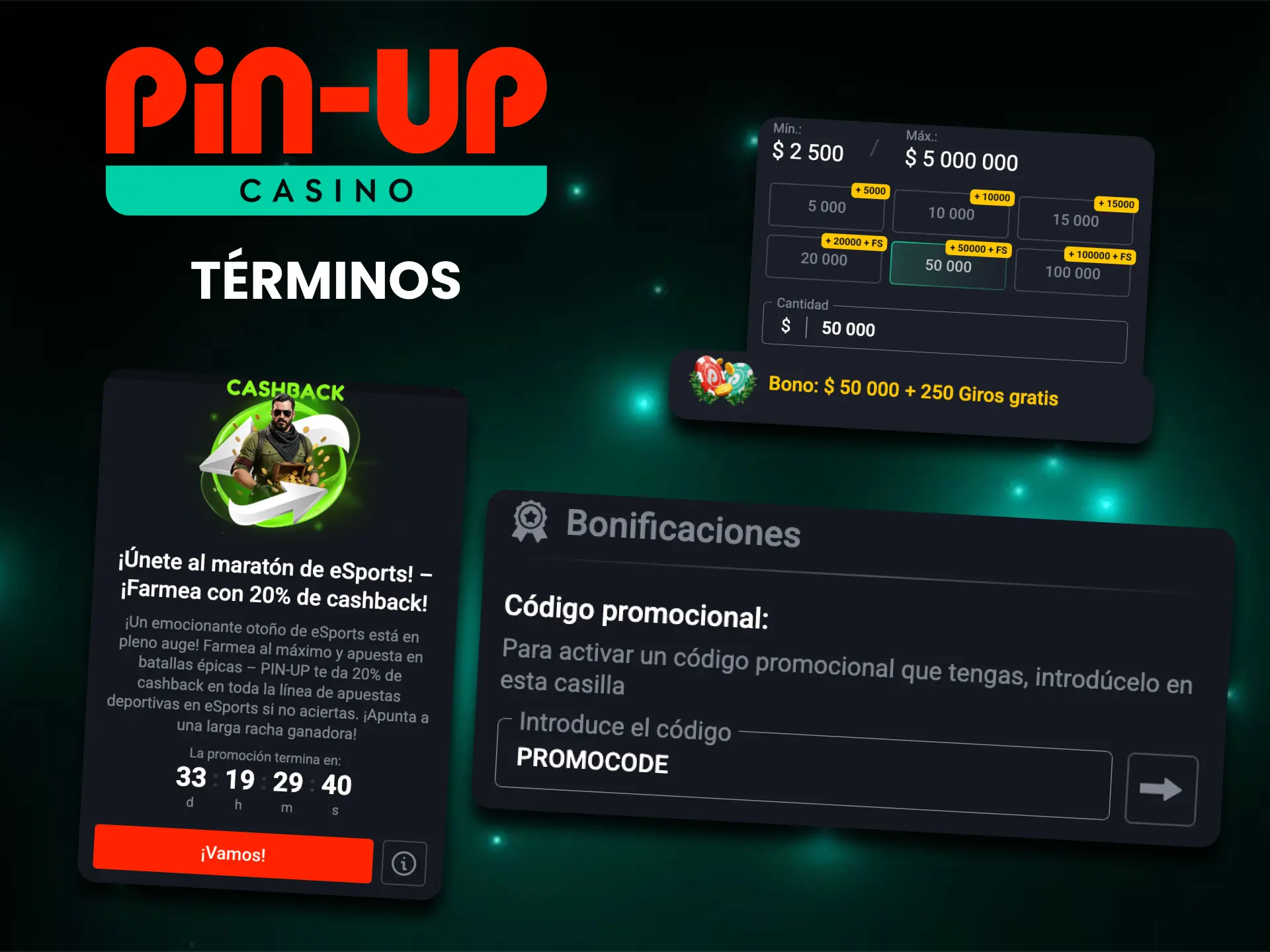Estudia detenidamente las reglas para usar y apostar bonos en Pin Up.