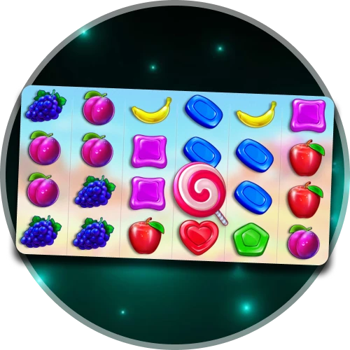 Disfruta de colores vivos y una estética pop en Pin-Up Sweet Bonanza.