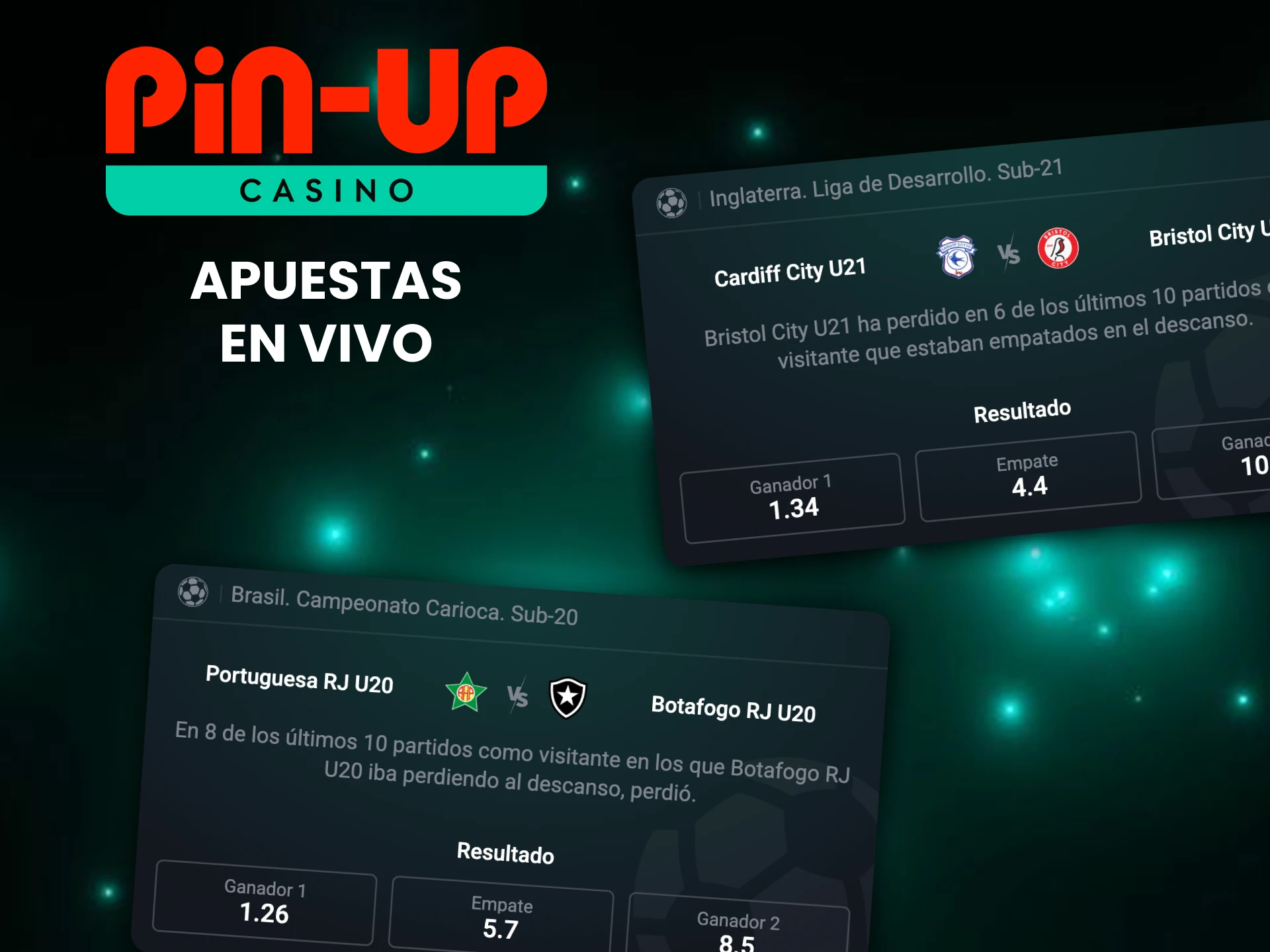 Elija eventos en vivo para apostar en Pin Up.