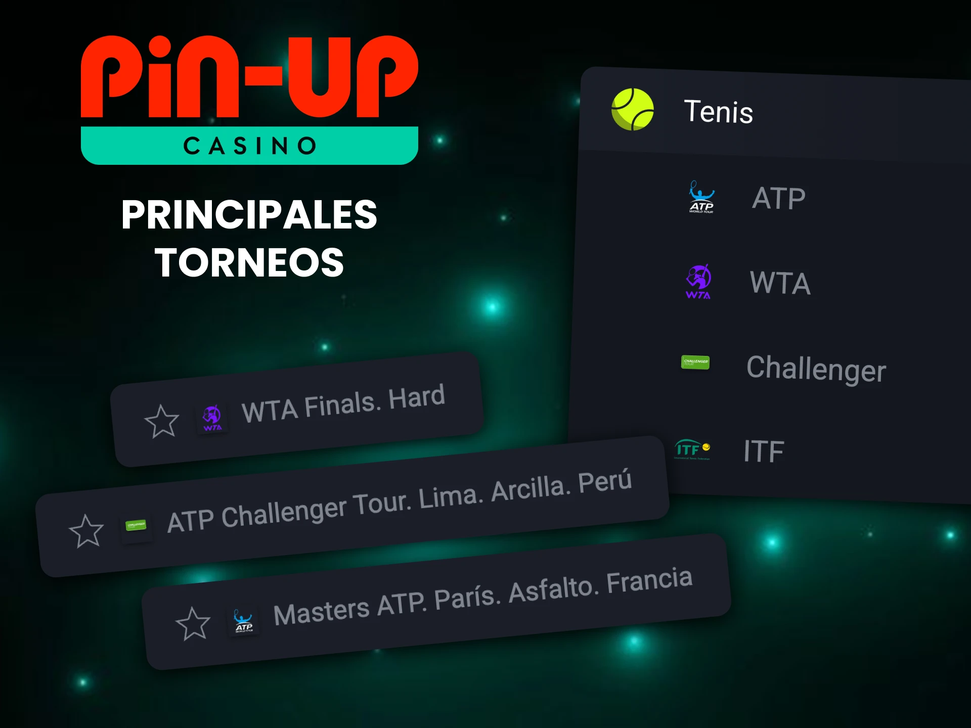 El sitio web Pin Up tiene eventos de tenis populares para apostar.